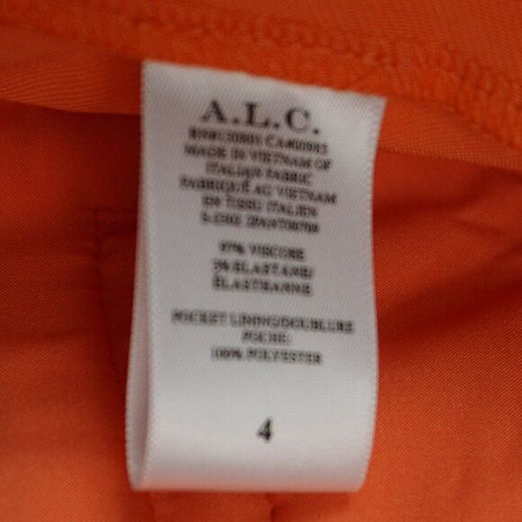 New A.L.C. Kennedy Straight Leg Trousers in Clementine Orange size 4 - Picture 16 of 16
